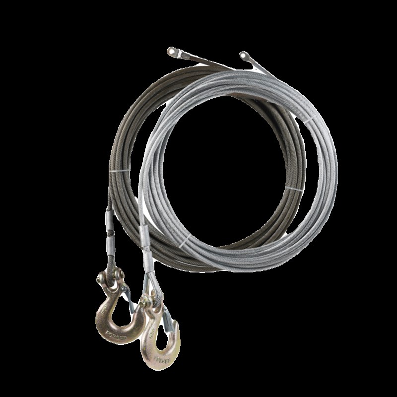 钢丝绳车载吊机微型电动吊车软防旋转油绳5/6/8/10毫米mm电动绞盘