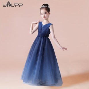 呦皮皮女童高端礼服小女孩生日晚宴公主裙儿童主持钢琴演奏表演服