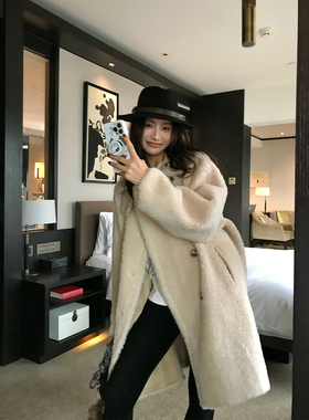 Alone Savor龙喜儿秋冬轻奢100纯绵羊毛加厚保暖长款女士外套J580