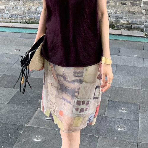 AloneSavor龙喜儿IOO桑蚕丝半身裙经典复古提花H版型女士短裙N271