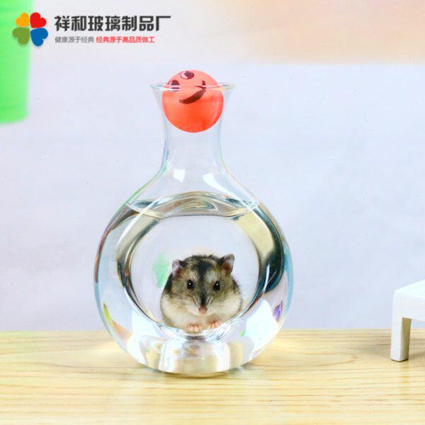 仓鼠冰窝降温避暑房加冰块冰酒壶冰屋消暑玻璃窝养花器装饰插花瓶