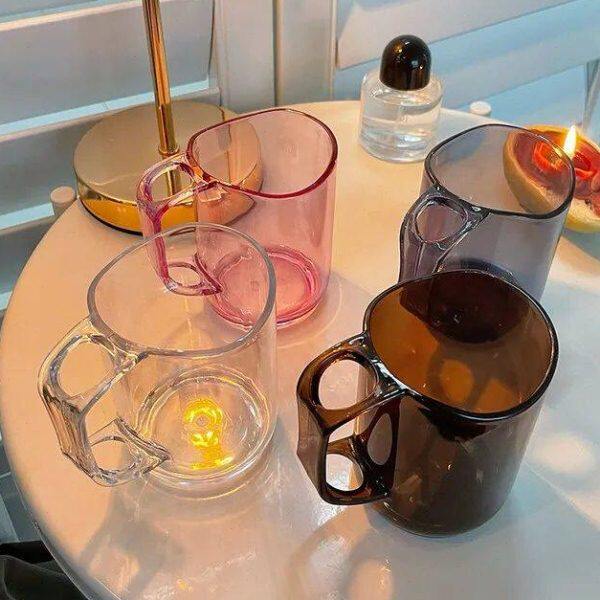 家用刷牙杯简约漱口杯创意牙缸杯日系沥水情侣牙刷杯子透明塑料杯