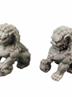 新中式狮子摆件创意样板房装饰品动物造型桌面简约客厅日常送礼装