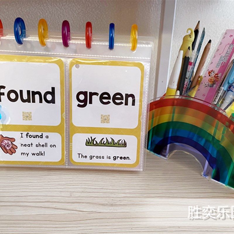 彩虹蘑菇孔字卡收纳文件夹可擦写可拆卸5寸6寸7寸卡片相片活页夹