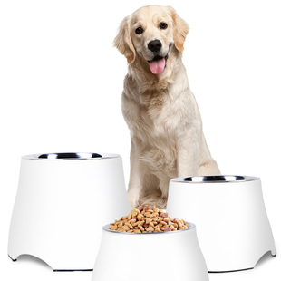 Super休普狗碗猫碗宠物用品狗盆猫食盆不锈钢大小型犬饭碗高脚碗