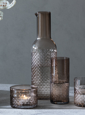 英国LSA轻奢复古浮雕水晶玻璃红酒杯高脚杯 琥珀威士忌杯酒具套装