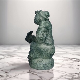 新中式击鼓说唱俑禅意软装摆件书房茶室古典玄关书柜博古架纯手工