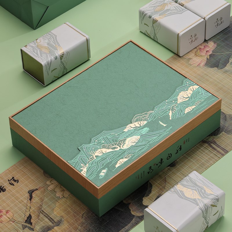 2024年新款绿茶茶叶包装盒毛峰明前龙井碧螺春半斤一斤装空礼盒