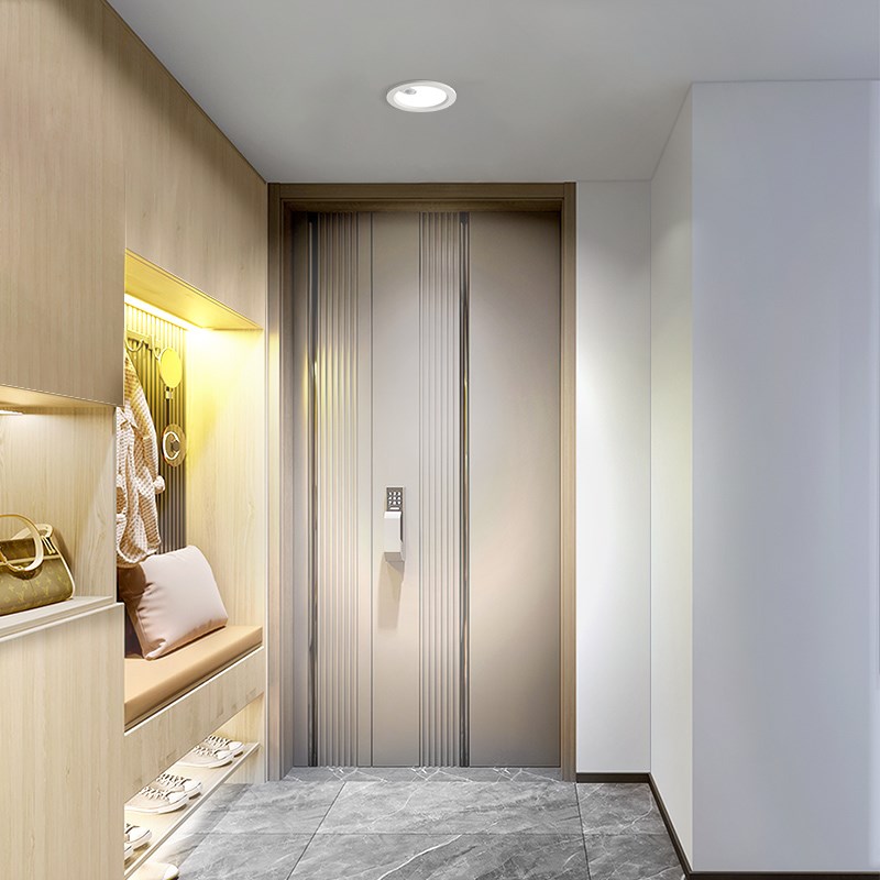 入户门感应灯高级进门红外自动筒灯射灯玄关过道开门即亮嵌入式