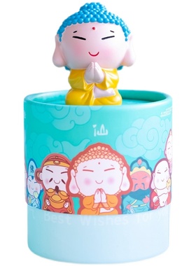 中式创意月老关公办公桌面书房卡通治愈摆件工位装饰品创意礼物