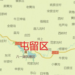 2021新款长治市地图贴图办公室挂图高清防水墙壁贴超大装饰画定制