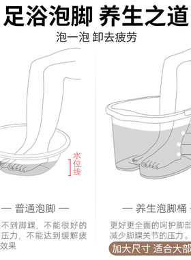 麦宝隆塑料颗粒按摩足浴桶手提加厚洗脚桶带盖泡脚桶冬季保温盆