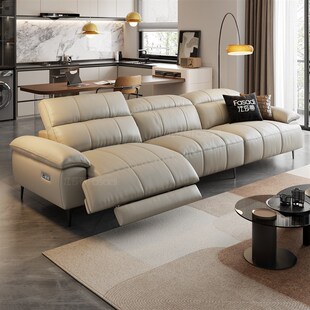 法莎蒂电动多功能伸缩赫兹沙发零靠墙别墅大平层可调节钢琴键沙发