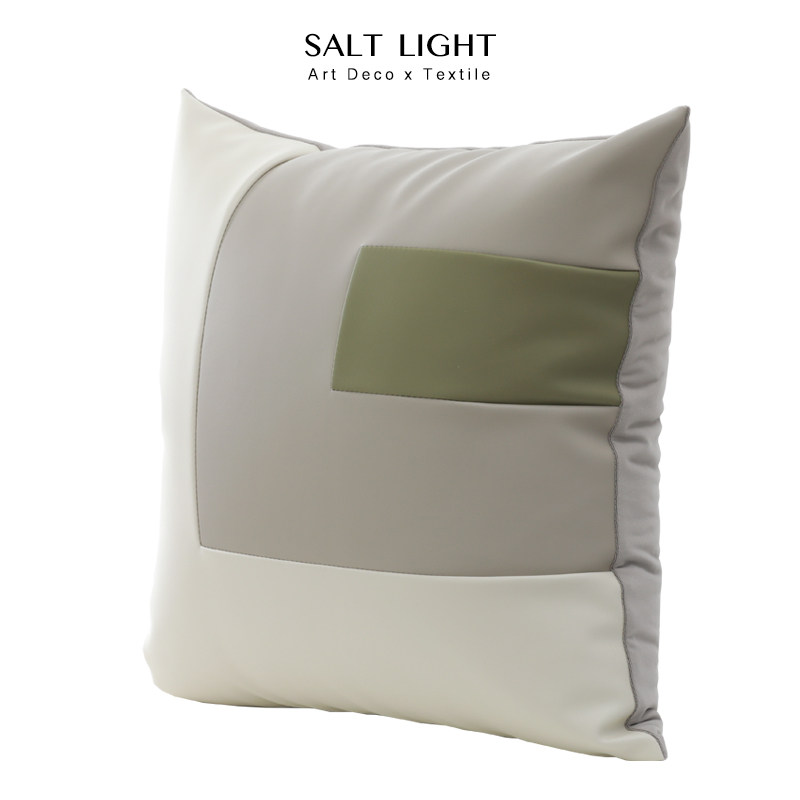 样板房轻奢沙发抱枕仿皮抱枕靠垫客厅卧室靠枕民宿抱枕套绒布方枕