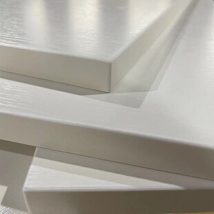 定制免漆板生态板一字隔板墙上置物架暖白色实木板多层板