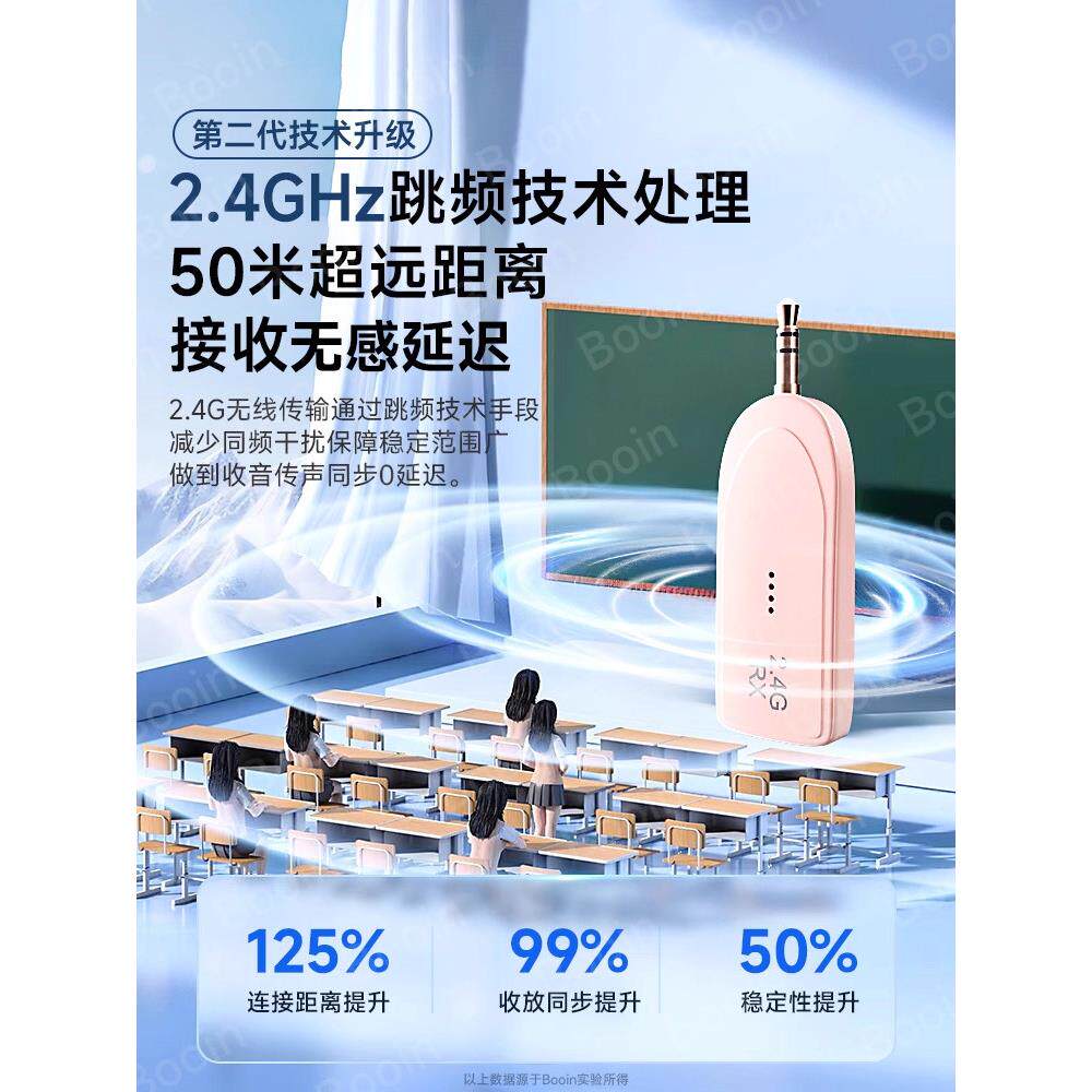 小蜜蜂耳麦无线麦克风教师上课专用扩音器便携领夹式手持大音量