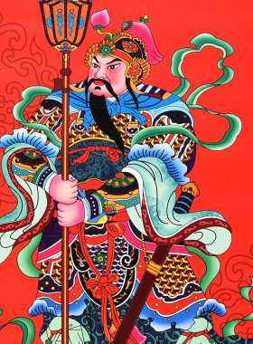 杨柳青门神 新年贴画福字大门贴门福保平安防水门神贴画新年装饰