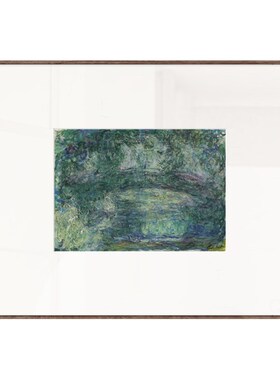 丘山生活 桥 莫奈印象派装饰画艺术画文艺风景挂画民宿酒店卧式横