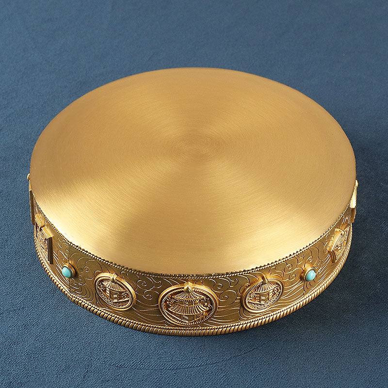 曼扎盘慧宝纯铜三十七堆供修装饰曼茶罗曼达托盘大号创意工艺摆件,特色手工艺,藏族曼扎盘,淘宝优惠券,粉丝福利购,淘宝优惠卷