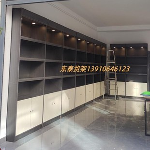 实木烟酒展示柜带灯茶叶背柜靠墙红酒白酒柜便利店礼品商用特产柜