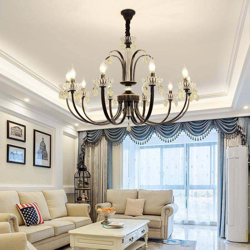 美式复古铁艺吊灯轻奢创意水晶灯客餐厅卧室灯个性服装店蜡烛灯具,纺织面料/辅料/配套,纺织机械配件,淘宝优惠券,粉丝福利购,淘宝优惠卷