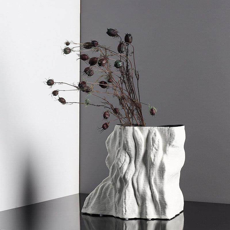 爆款北欧白色陶瓷仿树根大花瓶摆件不规则插花器家居装饰品,纺织面料/辅料/配套,纺织机械配件,淘宝优惠券,粉丝福利购,淘宝优惠卷