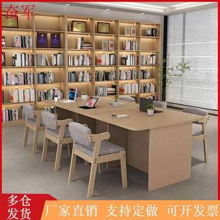 重庆图书馆实木书柜书店书架图书柜阅览室书柜图书展示架书架