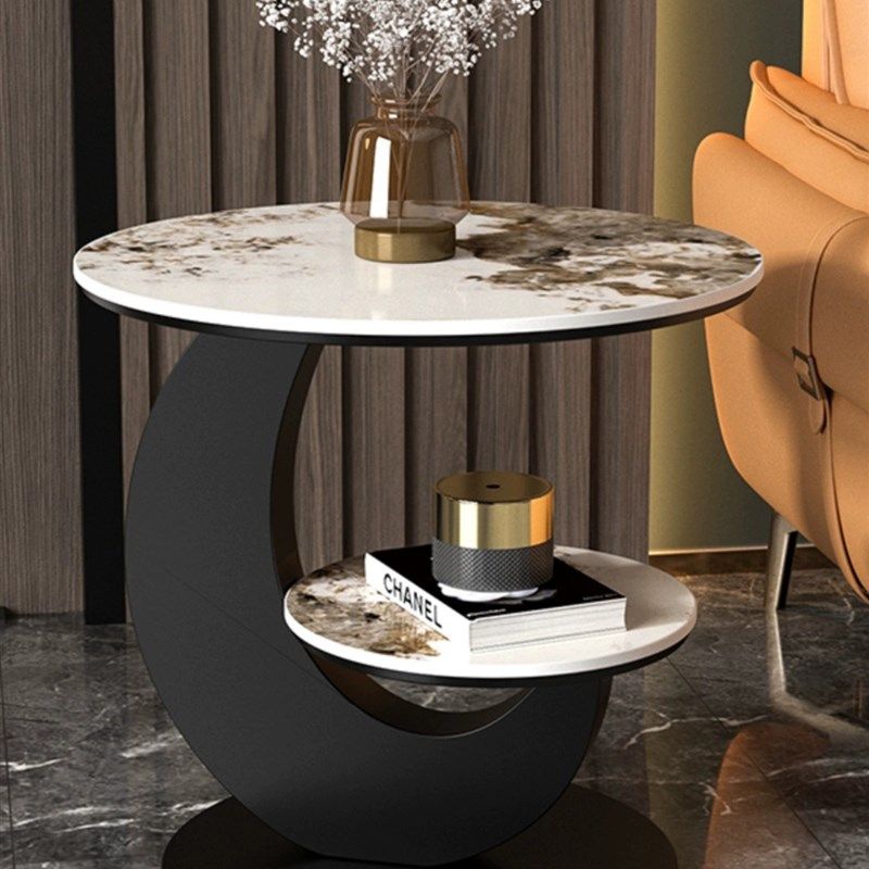 轻奢沙发边几阳台双层岩板茶几现代客厅餐厅角几小圆桌床头边柜桌,住宅家具,角几/边几,淘宝优惠券,粉丝福利购,淘宝优惠卷