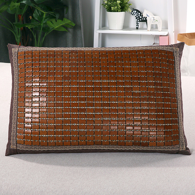 凉席枕头套夏季成人儿童麻将竹枕芯内胆I套竹席夏天单人枕套一只