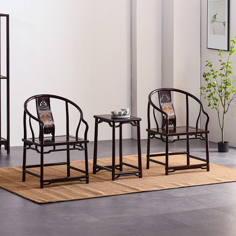 红木家俱非洲小叶紫檀圈椅太师椅血檀实木新中式休闲靠背椅单人椅,住宅家具,圈椅,淘宝优惠券,粉丝福利购,淘宝优惠卷