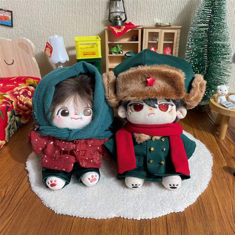 20CM娃衣15CM现货套装民族可爱10厘米棉花娃娃衣服大衣外套无属性