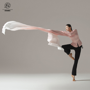 古典舞民间舞戏曲京剧表演艺考服 长款 水袖 练功舞蹈服粉色渐变甩袖