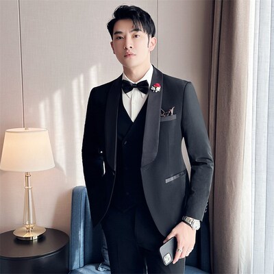 绅士西装男套装正装晚会塔士多成人礼服新郎结婚伴郎Z西服套装男