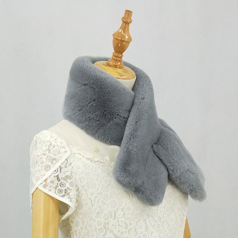 新款獭兔整皮围巾韩版女士保暖百搭冬季皮草加厚围巾围脖厂家