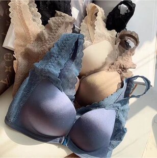 A变C前扣内衣女小胸平胸聚拢上托调整型收副乳无钢圈蕾丝美背文胸