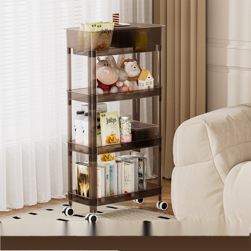 家用客厅移动h置物架厨房多功能储物架卧室多层收纳柜带轮小推车