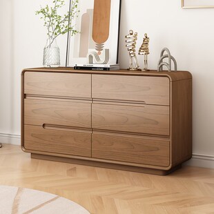 新中式实木斗柜卧室收纳柜一体储物柜客厅靠墙五斗六斗八斗抽屉柜