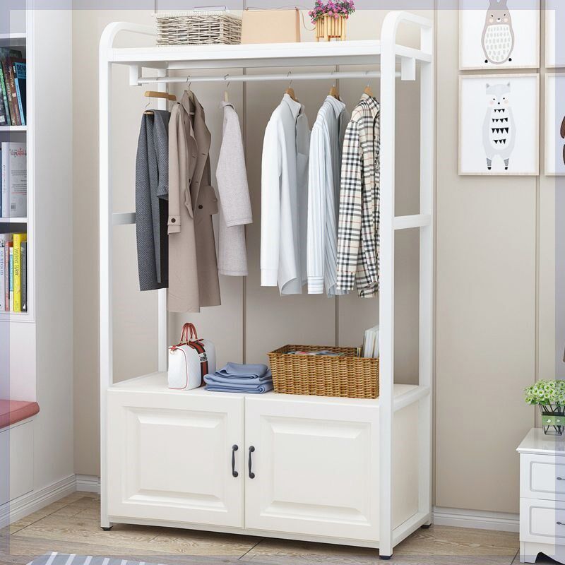 衣架简易衣柜挂衣架卧室落地房间网红鞋衣K帽架一体多功能家用收