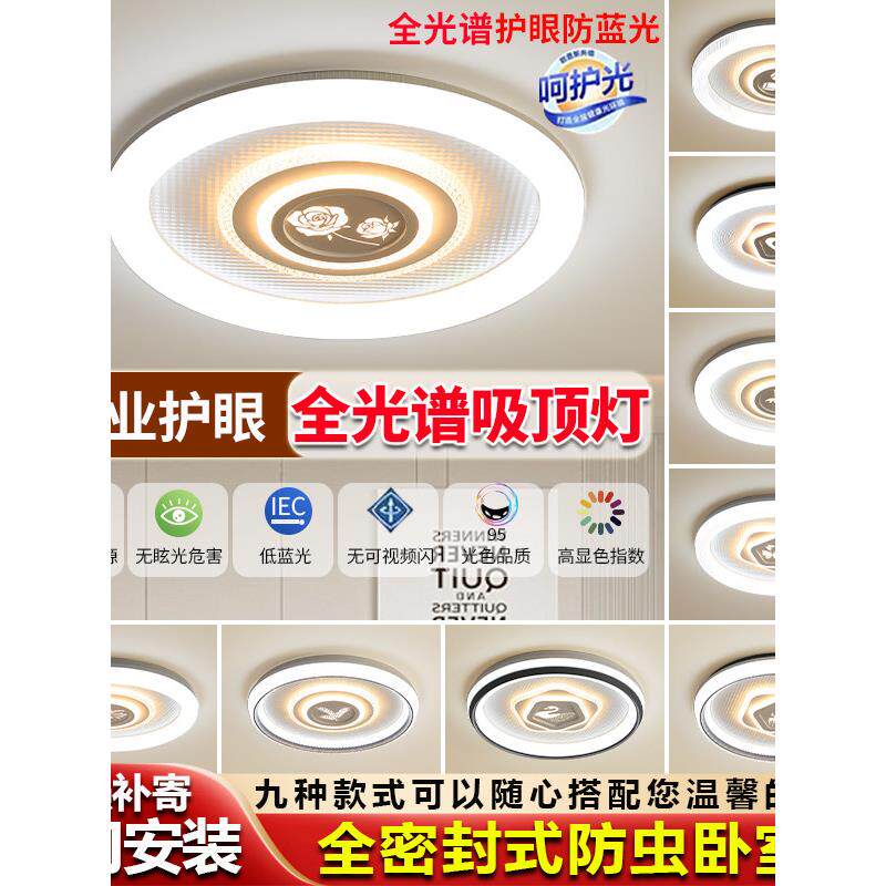 爆款卧室灯创意温馨儿童房间灯饰护眼三防吸顶灯阳台楼梯走廊灯具