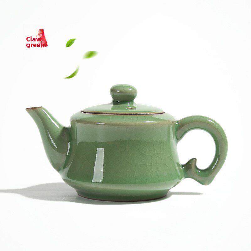 龙泉青瓷功夫茶具单壶西施壶陶瓷茶壶葛窑冰裂家用手工大茶壶