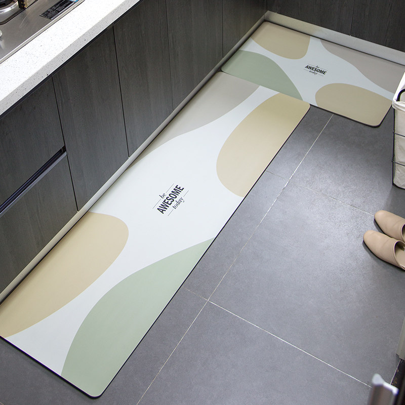 简约小清新鹅卵石pvc皮革地垫卧室厨房浴室卫生间防水防滑可裁剪