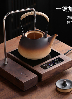 胡桃木无线充电式电动上水器家用桶装水抽水器桌面吸水器抽水神器