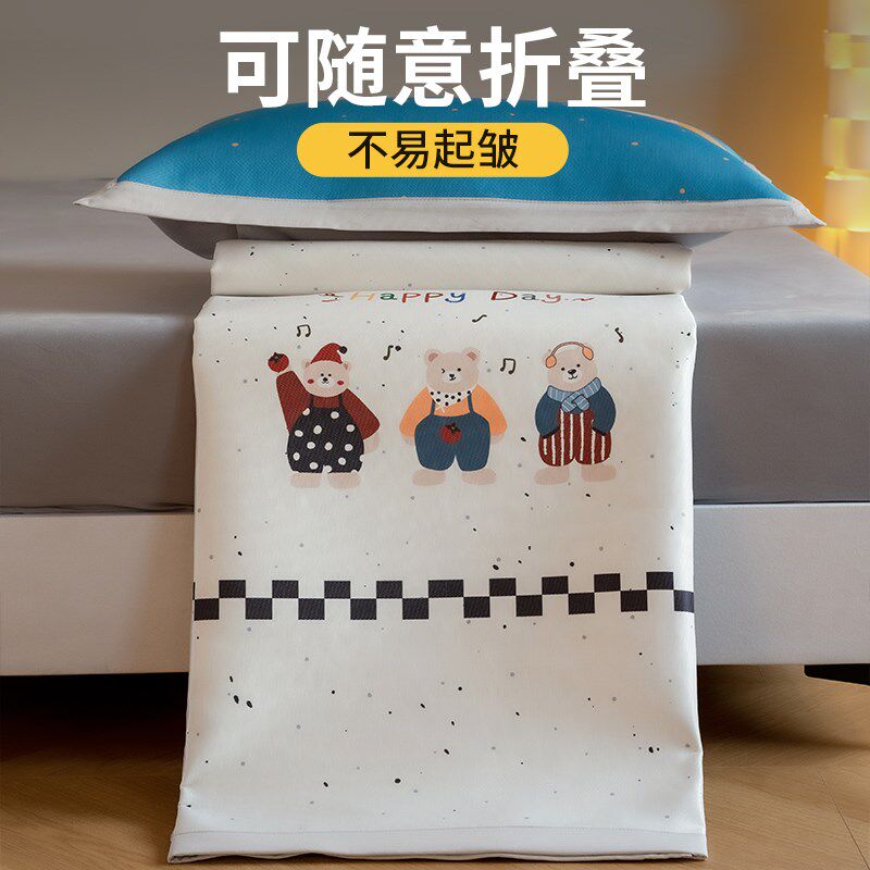 高端夏季冰丝席空调席子可水洗机洗折叠床笠款软席家用三件套