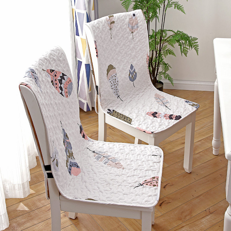 纯棉连体坐垫椅子靠垫一体连体四季餐桌椅垫椅套 防滑座椅垫