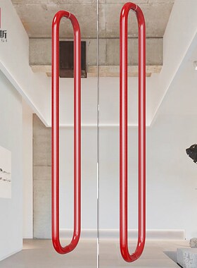 极简红色玻璃大i门拉手加厚不锈钢店铺面办公室实木门白色把手对