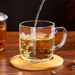 新沏茶玻璃杯家用茶杯带把带盖y透明耐热加厚男女泡茶水杯办公室