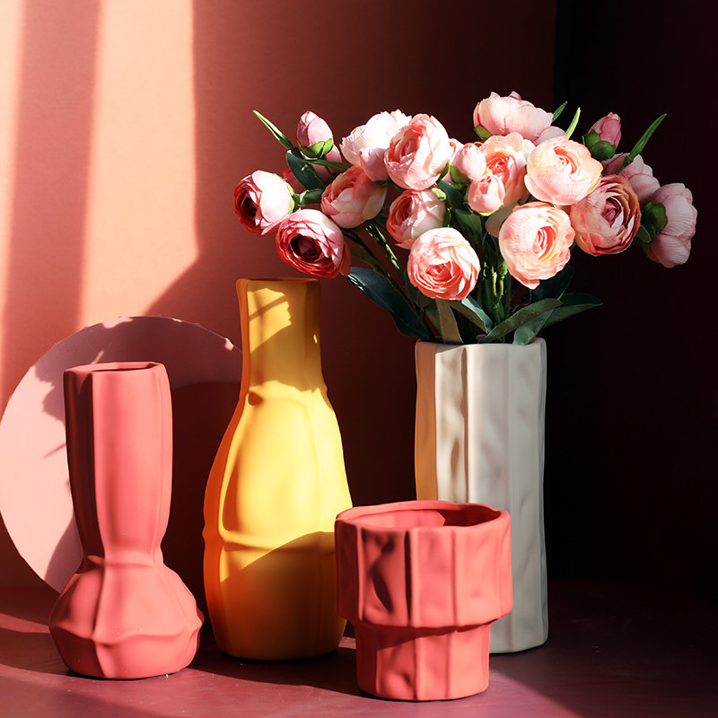 北欧几何形状插干花花瓶创意摆件家居客厅餐厅电视柜茶几装饰品,家居饰品,装饰摆件,淘宝优惠券,粉丝福利购,淘宝优惠卷