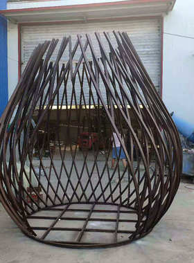 定制大型铁艺鸟笼卡座凉亭雕塑户外装饰公园摆设庭院景观休闲座