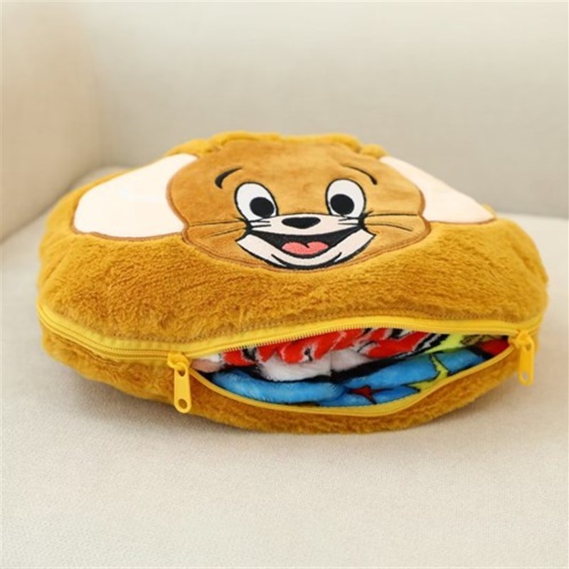 包邮】卡通动漫汽车手拎抱枕被子两用毯一体二合一办公室空调被毯