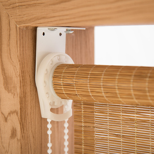 定制竹窗帘上卷式卷帘罗马帘遮阳光通风透气隔断门帘日式拉珠式